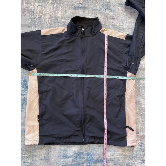 Cutter & Buck Dark Navy Blue and Cream Color Block Light Jacket Women's L - Picture 7 of 8